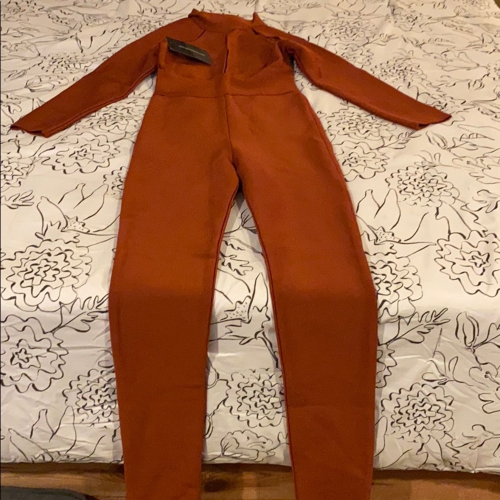 Maroon jumpsuit NWT